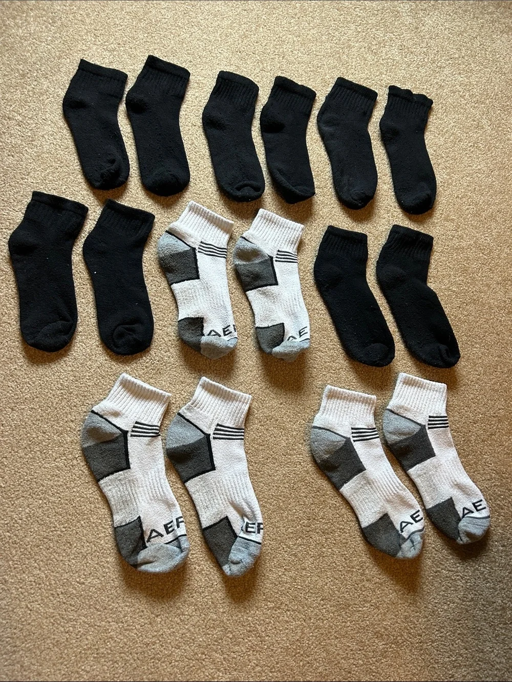 Eight pairs of boys socks